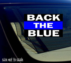 Back The Blue Sticker Decal 5" Police - Blue Line #fc - OwnTheAvenue