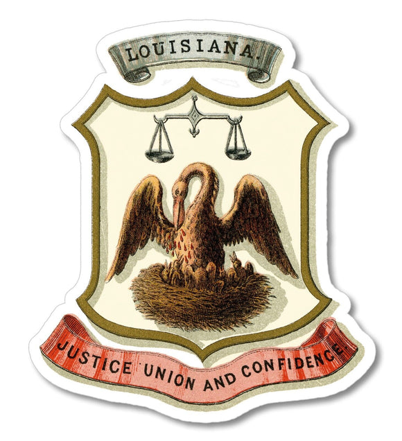 Louisiana LA Coat of Arms Car Truck Window Bumper Laptop Vinyl Sticker Decal 4
