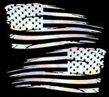 USA American Distressed Flag Fender Bumper Truck Decal Sticker  OilS.