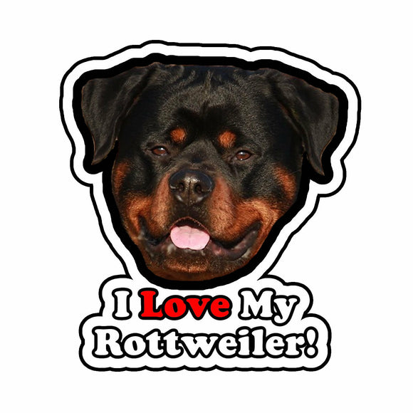I Love My Rottweiler Dog Animal Car Vinyl Decal Sticker FC Mod - OwnTheAvenue