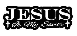 Jesus Is My Savior Christian Cross Christ Car Truck Laptop Sticker Decal 6"