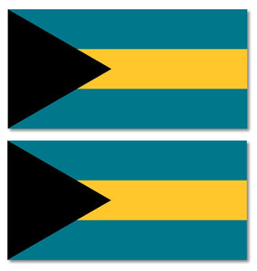 x2 Bahamas Country Flag Car Truck Window Bumper Vinyl Sticker Decal 4"