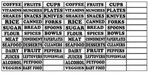 Kitchen Labels Vinyl Decal Sticker For Canister Jars Storage Organize 84PCS
