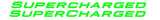 Supercharged 2 Pack / Lot of Two Vinyl Sticker Decals - 12" Inches Long Each - OwnTheAvenue
