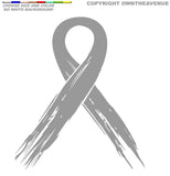 Cancer Ribbon Breast Cancer Awareness Car Truck Decal Vinyl Sticker Choose Color - Model: D-038 - OwnTheAvenue