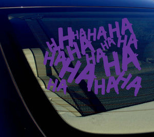Haha Sticker Decal Joker Serious Evil Body Window Car Purple 4" (HAHAsqVCpurp4) - OwnTheAvenue