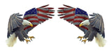 Two Bald Eagle USA American Flag Sticker Car Truck Laptop Decal Bumper Cooler - OwnTheAvenue