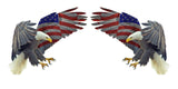 Two Bald Eagle USA American Flag Sticker Car Truck Laptop Decal Bumper Cooler - OwnTheAvenue