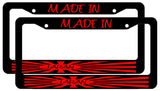 x2 / Two Made In Japan Sun Ray JDM License Plate Frame Mod343 - OwnTheAvenue