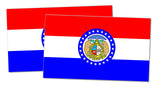 x2 - Missouri MO State Flag Car Truck Window Bumper Laptop Cooler Sticker Decal