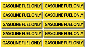 x10 Gasoline Gas Fuel Only Sticker Door Decal Truck Label Tank Vinyl Safety 3" - OwnTheAvenue