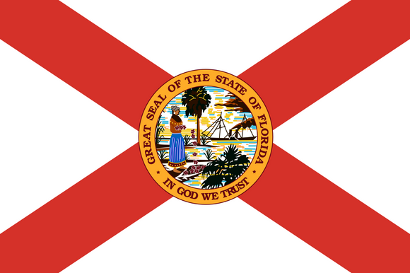Florida FL Flag Vinyl Sticker Choose Size - OwnTheAvenue
