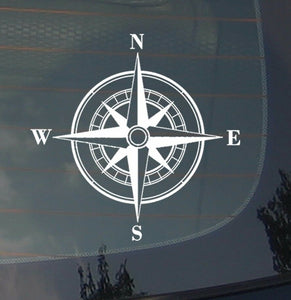 Rose Compass Sticker Decal Vinyl Off Road Sailing Boating Mud 4x4 Buggy 3.7" - OwnTheAvenue