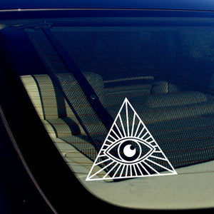 x2 / Two Pack of All Seeing Eye Masonic Government Illuminati Decal Sticker 5" - OwnTheAvenue