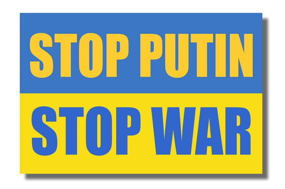 Stop Putin War Ukraine Sticker - Car Truck Vinyl Window Decal Bumper - OwnTheAvenue