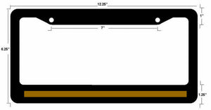 Support Dispatcher Police License Plate Frame Thin Gold Line Emergency - OwnTheAvenue