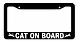 Cat on Board Cute Pet Funny Kitty Car Truck Auto License Plate Frame