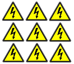 x12 Danger Warning High Voltage Logo Symbol Sticker Decal Pack Lot - OwnTheAvenue