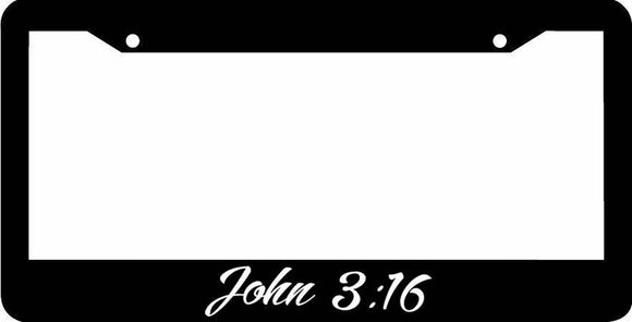 John 316 Bible Verse Christian Christ Religious License Plate Frame #3343 - OwnTheAvenue