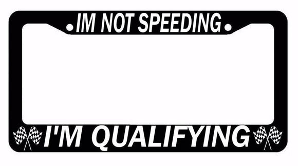 JDM I'm Not Speeding, I'm Qualifying Drift Low Turbo Black License Plate Frame V - OwnTheAvenue