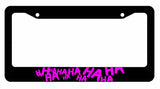 Joker Hahaha Serious Super Bad Evil Purple License Plate Frame - OwnTheAvenue