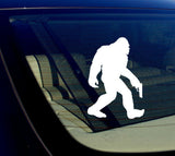 2nd Amendment Bigfoot Yeti Sasquatch Vinyl Decal Sticker 5" Inches Tall White 2A - OwnTheAvenue