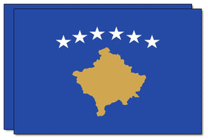 x2 Kosovo Flag Car Truck Window Bumper Laptop Cooler Vinyl Sticker Decal 4" - OwnTheAvenue