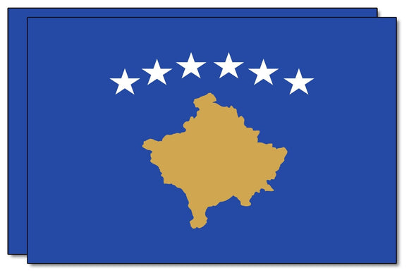 x2 Kosovo Flag Car Truck Window Bumper Laptop Cooler Vinyl Sticker Decal 4