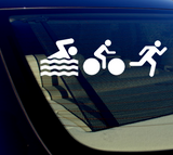 Triathlon Swimming Biking Running Sticker Decal 8" CHOOSE COLOR - OwnTheAvenue
