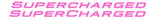 Supercharged 2 Pack / Lot of Two Vinyl Sticker Decals - 12" Inches Long Each - OwnTheAvenue