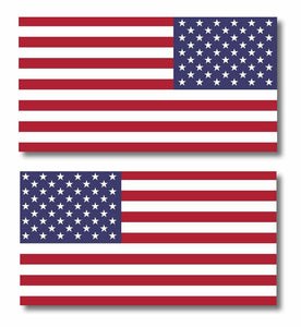 x2 5" American Flag Sticker Die Cut Decal USA LH RH Mirroed Reversed America USA - OwnTheAvenue