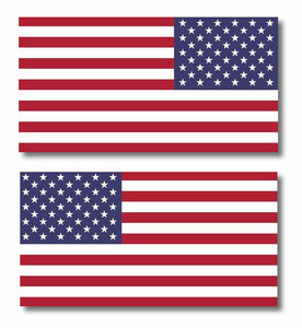 x2 5" American Flag Sticker Die Cut Decal USA LH RH Mirroed Reversed America USA