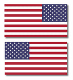 x2 5" American Flag Sticker Die Cut Decal USA LH RH Mirroed Reversed America USA - OwnTheAvenue