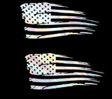 USA American Distressed Flag Fender Bumper Truck Decal Sticker  OilS.