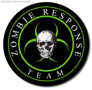 Zombie Response Team Skull Funny Zombies Apocalypse Vinyl Sticker Decal 4"