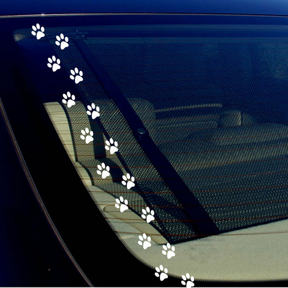 PET PAW PRINTS (16) Vinyl Decal Car Window Bumper Sticker Cat Dog Kitten Puppy - OwnTheAvenue