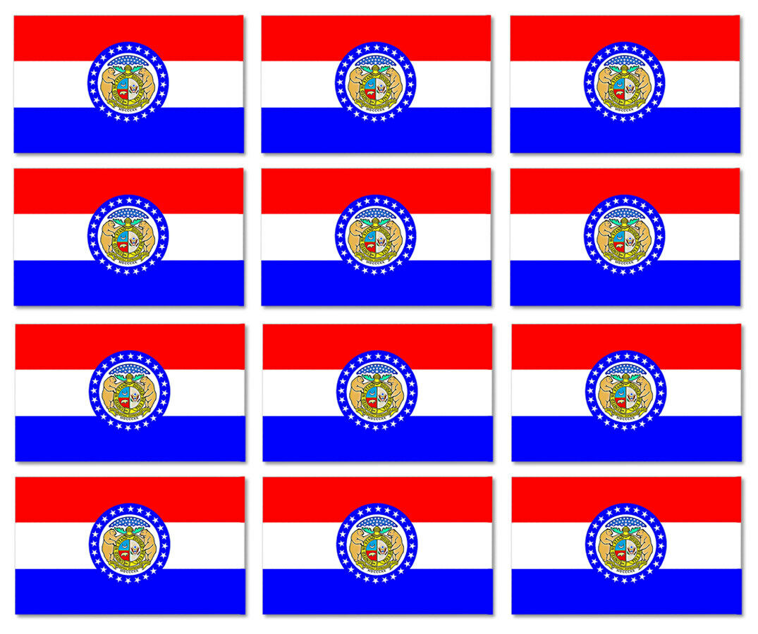 x12 - Missouri MO State Flag Car Truck Window Bumper Laptop Cooler ...