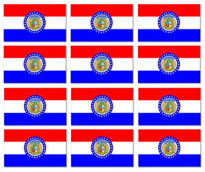 x12 - Missouri MO State Flag Car Truck Window Bumper Laptop Cooler Sticker Decal - OwnTheAvenue