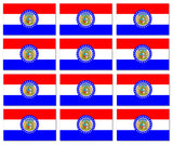 x12 - Missouri MO State Flag Car Truck Window Bumper Laptop Cooler Sticker Decal - OwnTheAvenue