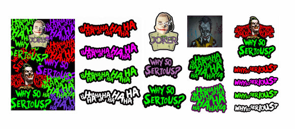 17 Joker Serious Evil Funny Joke Car Truck Vinyl Sticker Decals Lot / Pack - Model: 93832