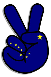 Alaska AK Flag Peace Shaka Funny Car Auto Window Bumper Truck Cup Vinyl Sticker 6" Inches Long - OwnTheAvenue