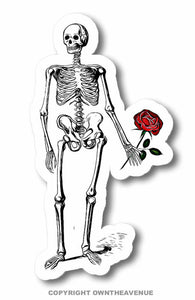 Skull Skeleton Rose Vintage Tattoo Art Street Art Car Truck Window Vinyl Sticker