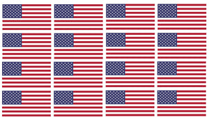 x12 American Flag 3" Helmet USA Vinyl Sticker Decal Regular  Style - OwnTheAvenue