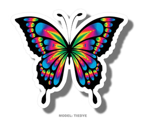 Tie Dye Groovy Butterfly Car Truck Bumper Window Cup Laptop Vinyl Decal Sticker