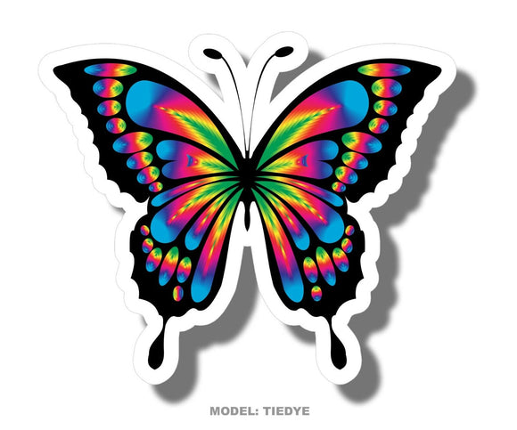 Tie Dye Groovy Butterfly Car Truck Bumper Window Cup Laptop Vinyl Decal Sticker