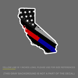 Cali Red/Blue Colors Sticker Decal Police/Fire Flag California State 5" - OwnTheAvenue