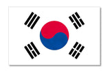 2 Pack - South Korean Flag Vinyl Sticker Decals South Korea 4" Inches Long Each