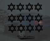 x12 Star of David Sticker Decal - Jewish Star Choose Color 2.25" - OwnTheAvenue