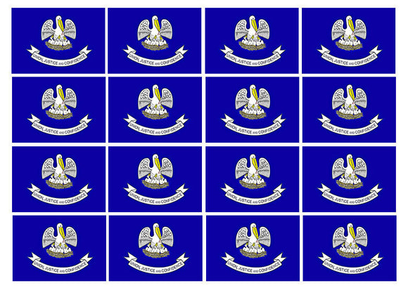 Louisiana LA Flag 12 Pack Lot of Vinyl Stickers - 2