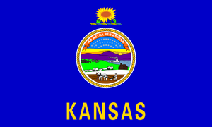 Kansas State Flag KS Vinyl Sticker Choose Size